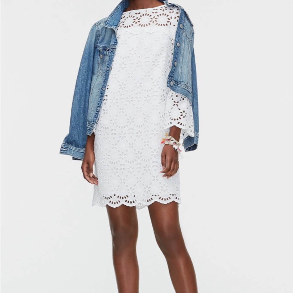 White Eyelet Dress J Crew size 8